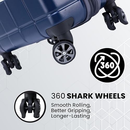 Spyder Carve 29 Inch Large Checked Luggage Expandable Hardside Upright Suitcase, Navy3