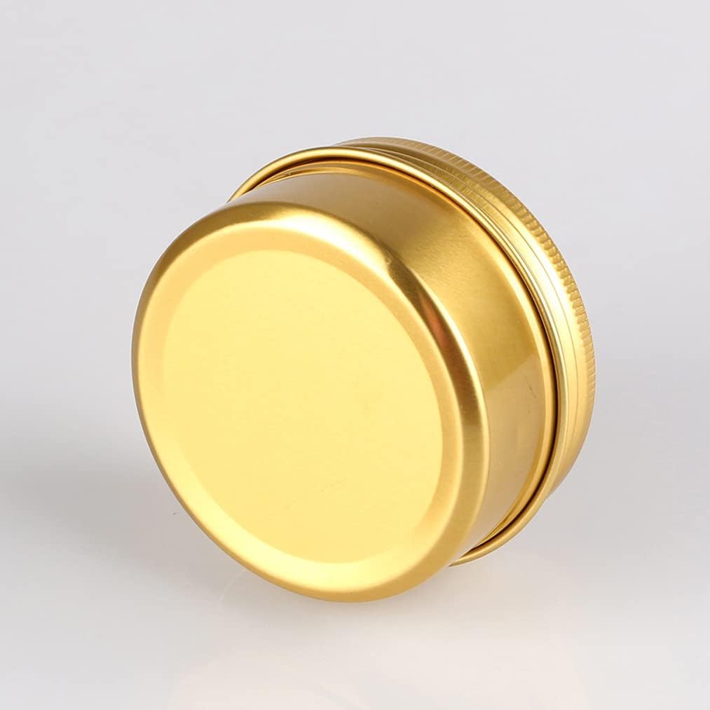 10 szt. Różowych okrągłych aluminiowych słoików z zakrętkami(Gold,80ml)