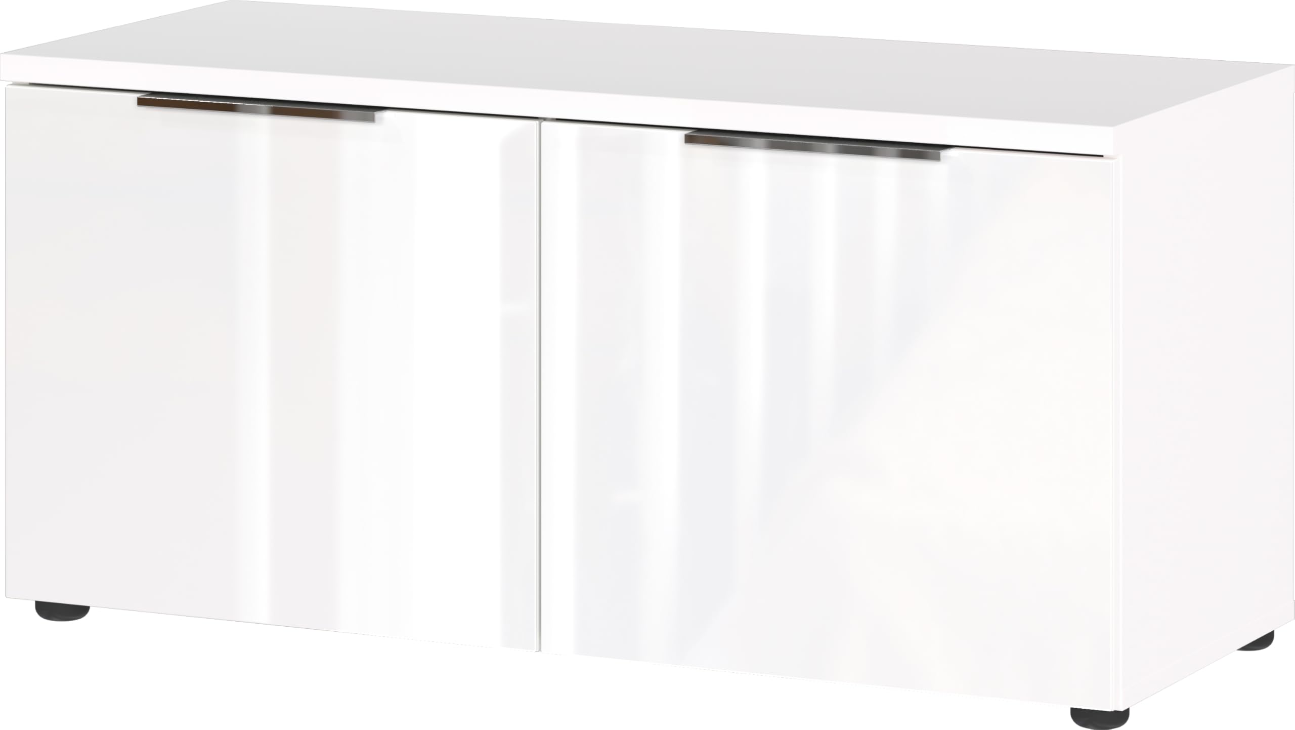 Germania Schuhbank 3419-84 GW-Genova, in Weiß, mit Glasfront, 97 x 47 x 40 cm (BxHxT)
