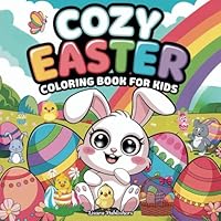Cozy Easter Coloring Book: cute and simple Bold and Easy Coloring Pages for features fun playful bunnies, fluffy chicks, Easter eggs, and delightful ... and enjoyable coloring fun for Kids, Adults. B0F5PD3RSQ Book Cover