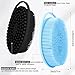 Soft Silicone Body Scrubber, 2 PCS Exfoliating Silicone Loofah, Body Scrubber Shower Brush Exfoliating and Massage 2 in 1, Bath Shower Brush for Cleaning Sensitive Skin Kids Women Men, Lather Well
