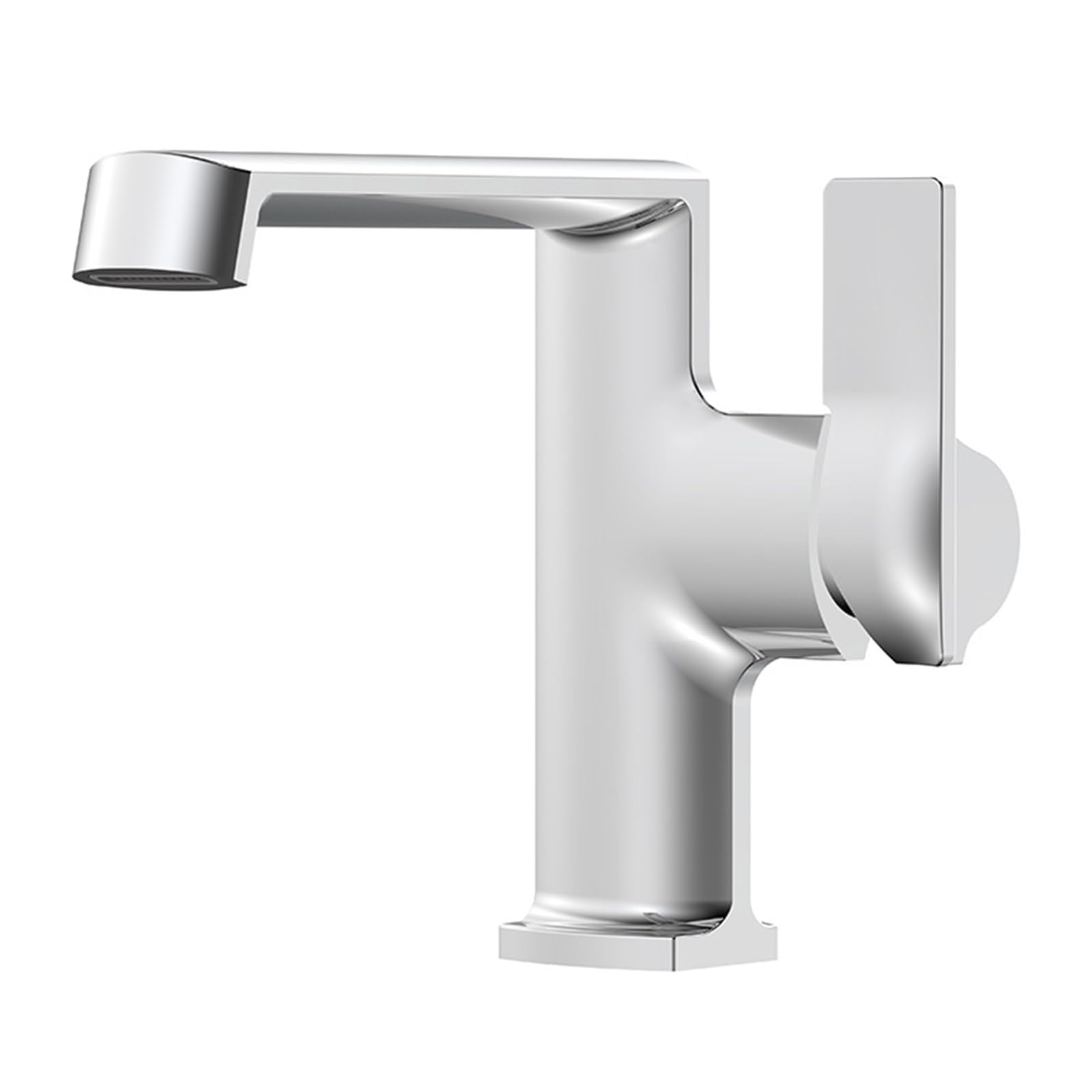 ANVLOJRIH Bathroom Sink Taps Basin Mixer Tap Chrome Waterfall Basin Tap Cold Hot Water-Low