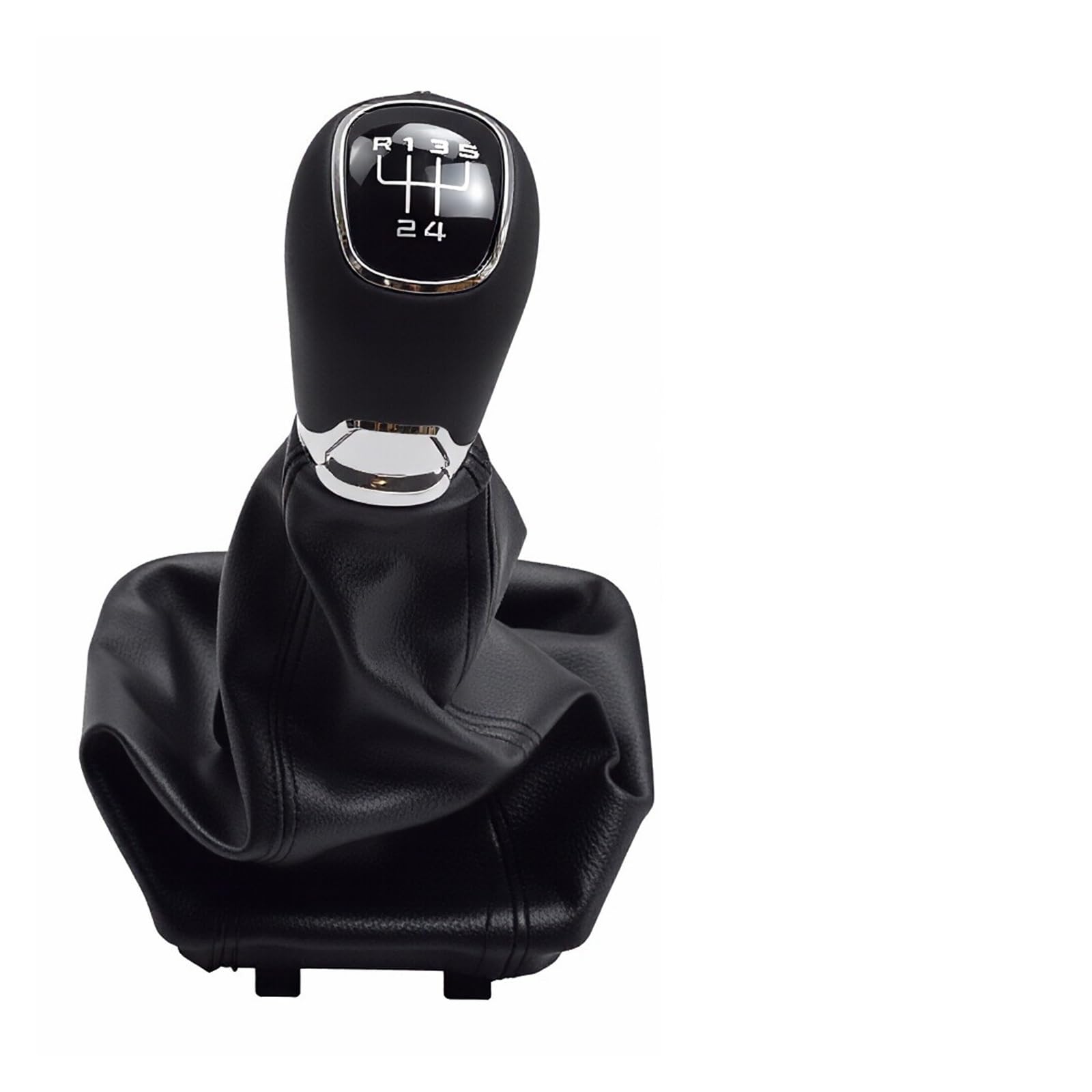 QWQAAB Manual Gear Knob Manual 5/6 Speed Gear Shift Knob PU Gaiter Boot for Skoda for Octavia A7 MK3 2014-2017 Shifter Lever(5 Speed)