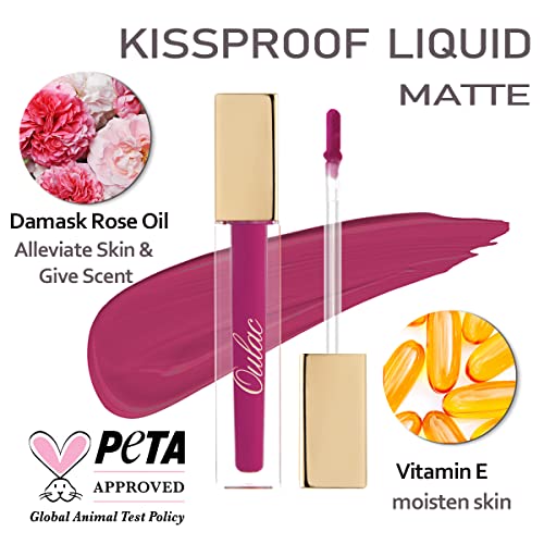 Oulac Matte Liquid Rose Pink Lipstick For Women, Long Lasting Lipstick Waterproof Lip Stain, No Transfer, Creamy High Pigmented Formula With Rose Oil, Vegan & Cruelty-Free, Rose Pink M10 #TOP7