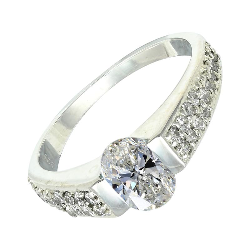 Edelstein Ring silberplattiert für Damen und Herren stilvoll alle Größen Geschenkidee handgefertigter Schmuck CRG1168AA