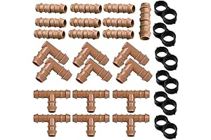 28P Drip Irrigation Fittings Kit (17mm) for 1/2" Tubing (.600" ID)