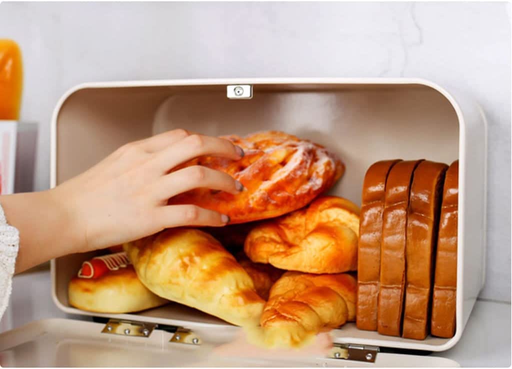 POCHY Mode Brotkästen Brotaufbewahrung Brotkasten mit großem Fassungsvermögen Brotkasten Frischbrothalter zum Frischhalten von Kuchen und Brotscheiben SchönGroßzügig