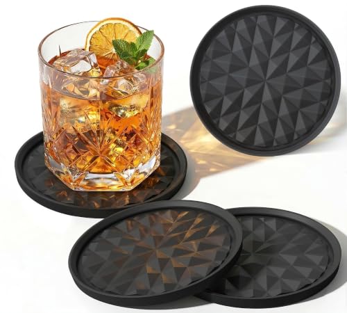 Wingcases Silicone Drink Coasters Set of 4 Coaster for Desk
