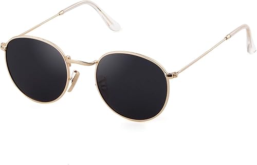 Miniatura 6 de GIFIORE Gafas de sol redondas pequeñas polarizadas para mujeres y hombres, clásicas retro vintage UV400