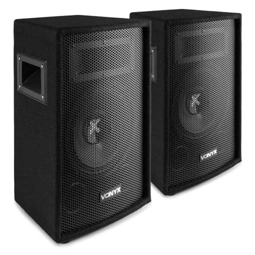 Vonyx SL8 – Set de 2 Altavoces pasivos de 8 Pulgadas, Potencia Total 800W, Doble Bass Reflex, entradas Jack y Abrazadera, Asas integradas, Ideales para DJ Principiante y Fiestas pequeñas