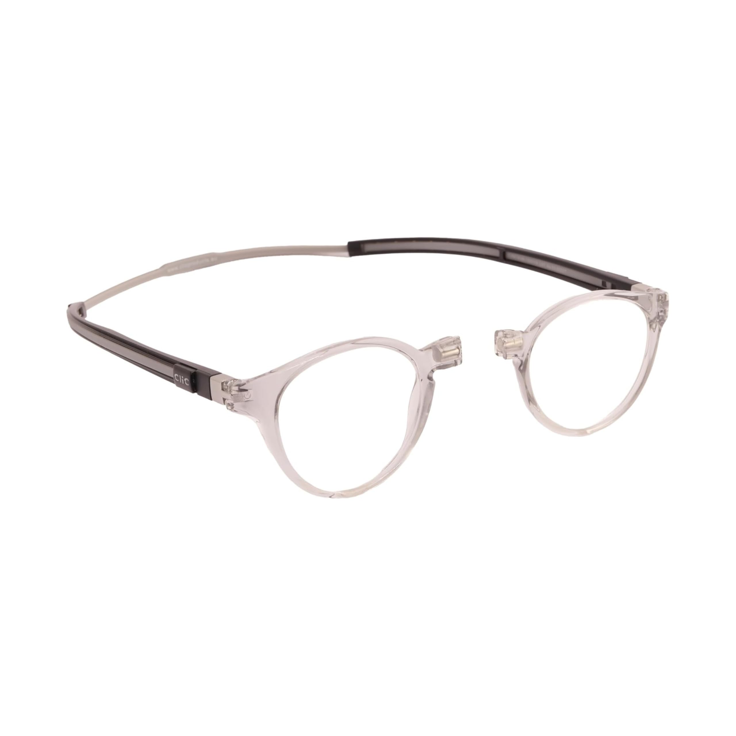 CliC Eyewear Tube Pantos Light Grey (2) Occhiali da lettura con calamita flessibili Occhiali da lettura uomo/donna Occhiali da lettura con calamita