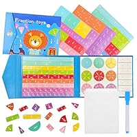ZHXGO Magnetische Bruchrechnen Material, Montessori Magnetic Book Fraction Puzzle for Children, Magnetisches Buch Bruchteil Puzzle, Arithmetisches Lernspielzeug für Mathe Bruchrechnen Klassen