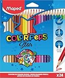 Maped Etui de 24 crayons de couleur COLOR'PEPS Triangulaire Assortis