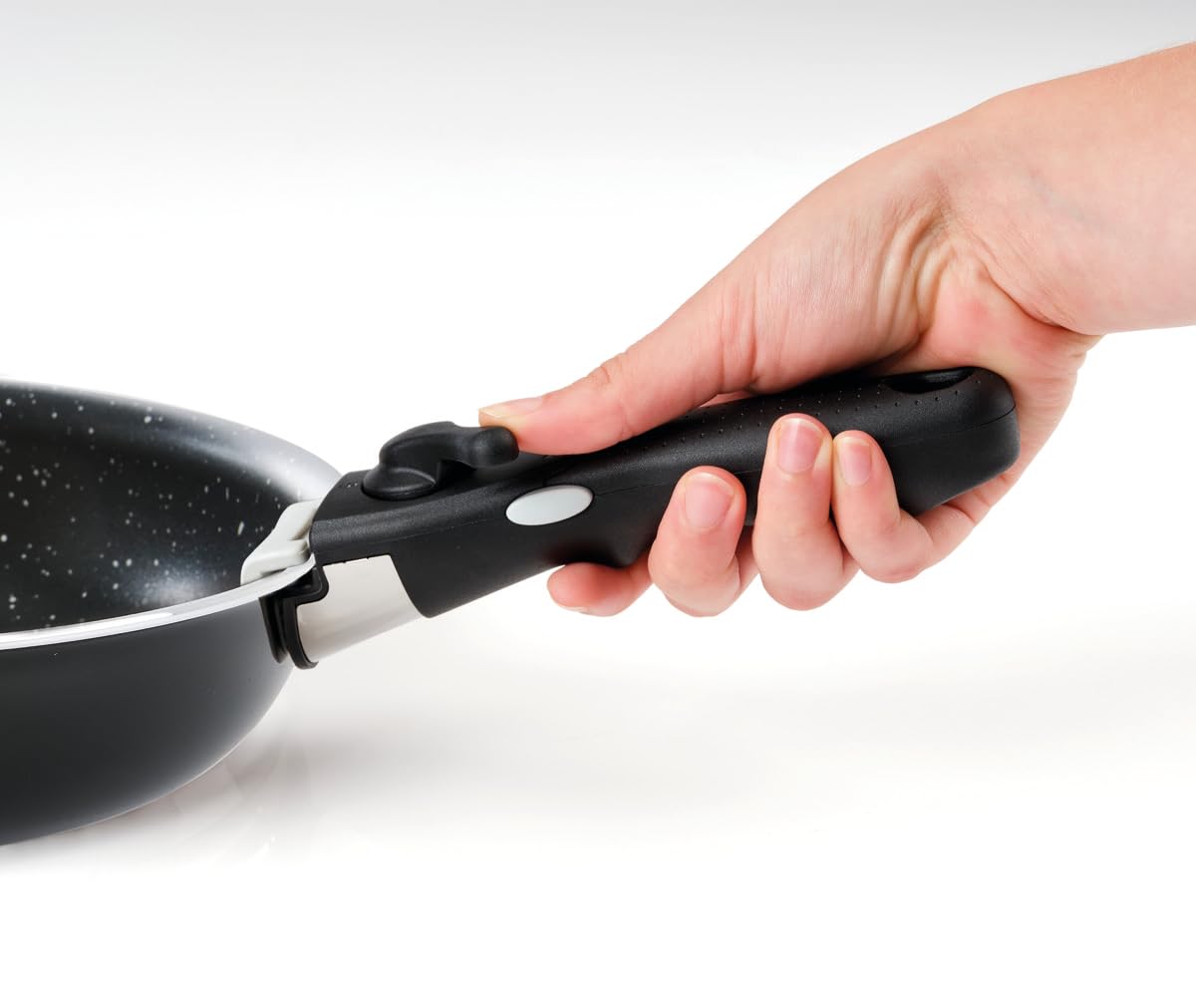 Qdesign - Set di 3 padelle da 20 e 24 e 28 cm - Struttura a nido d'ape - Materiale a 3 strati - Resistente ai graffi e antiaderente - Resistente al fuoco - Cucina sana - Nero