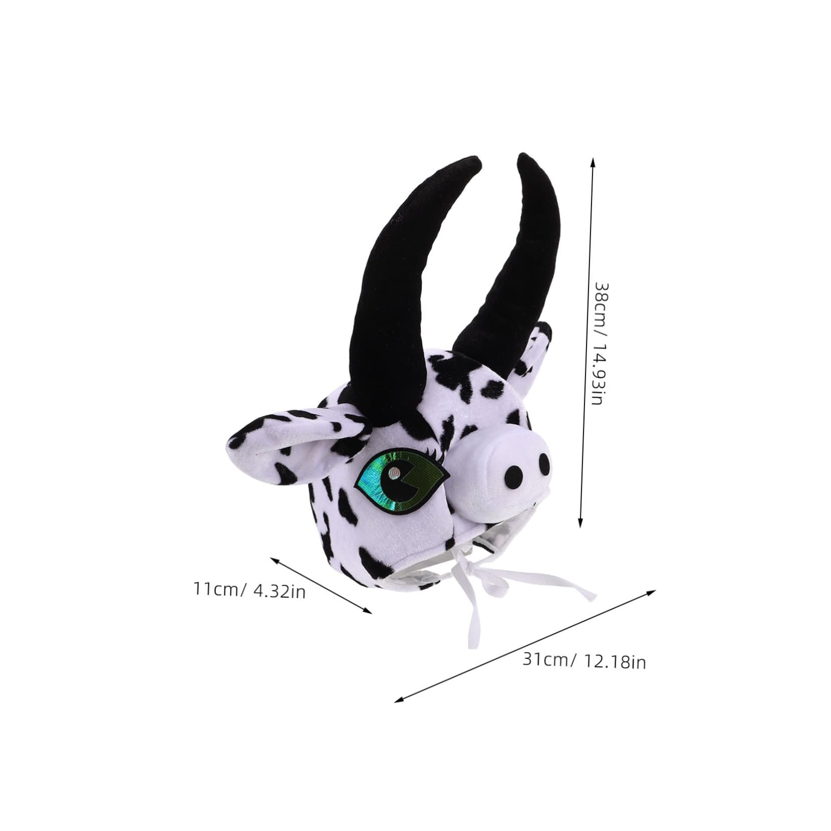 ERINGOGO Adorable Cow Hat For Kids: Soft Plush Animal Cap For Farm-themed Parties - Funny Cow Headpiece For Photoshoots And Cosplay