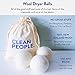 The Clean People 100% New Zealand Wool Dryer Balls - 3 Pack - for Laundry, Fabric Softening, Anti Static, No Lint, Odorless and Reusable