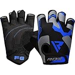 RDX Weight Lifting Gloves Gym Fitness Workout, Anti Slip Padded Palm Elasticated Strength Training Equipment Men Women Half Finger Exercise Bodybuilding Calisthenics Cycling Rowing Climbing