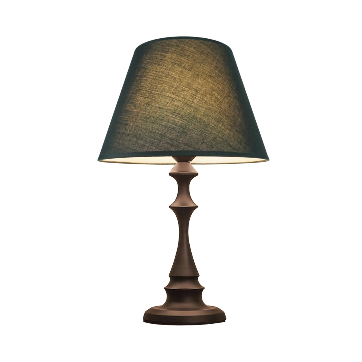 DULEE Abat-jour E27 E14 de 30 cm - En tissu fait à la main - Pour lampadaire, lampe de table, lampe de chevet (haut) 18 cm x (hauteur) 20 cm x (bas) 30 cm, noir