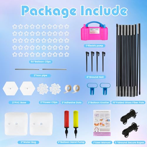 Voircoloria VOIRCOLORIA2024032001 Balloon Arch Kit With Balloon Pump Electric thumb #1
