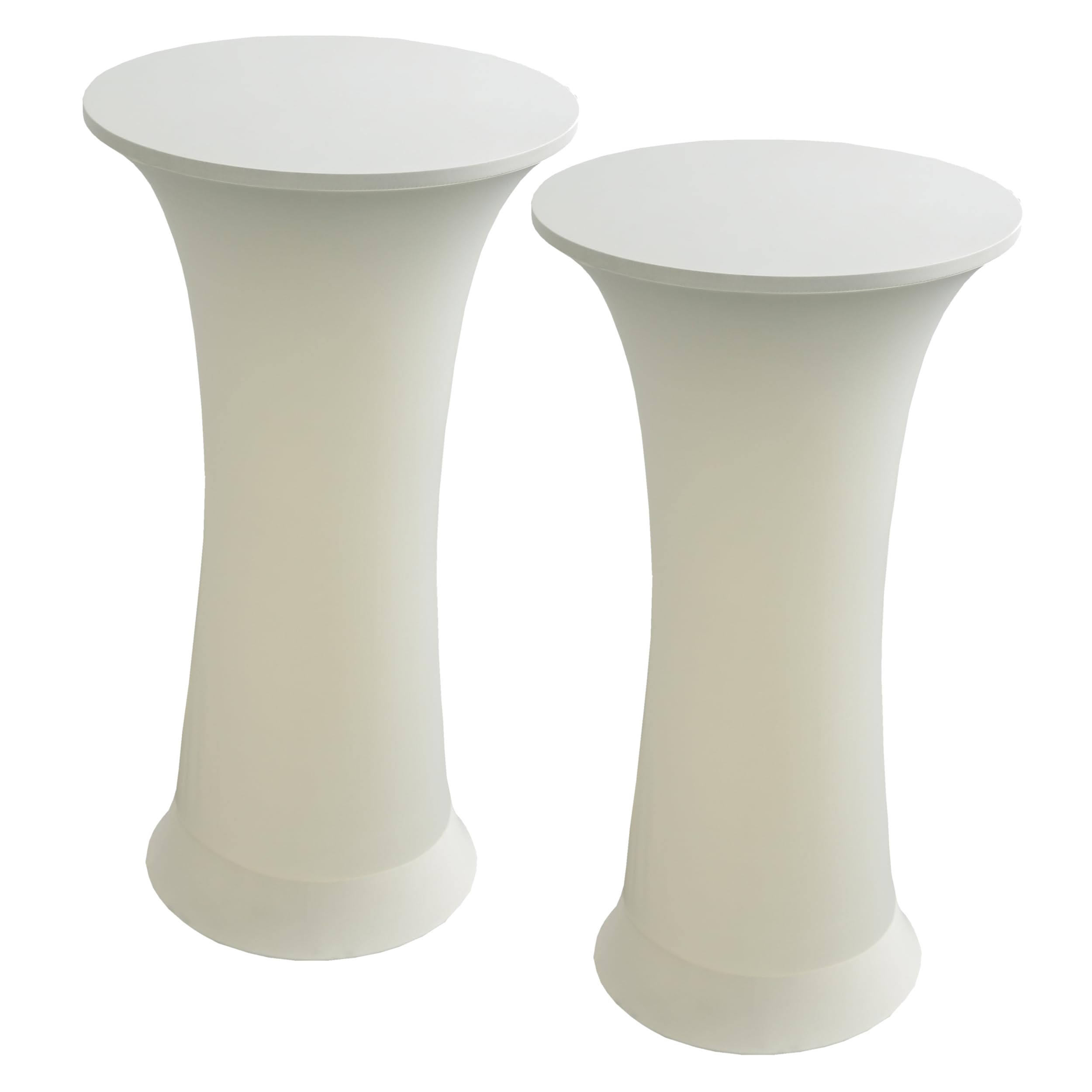Photo 1 of 24" x 43" Cocktail Table Covers Highboy High Top Bar Tablecloth (2, Ivory)