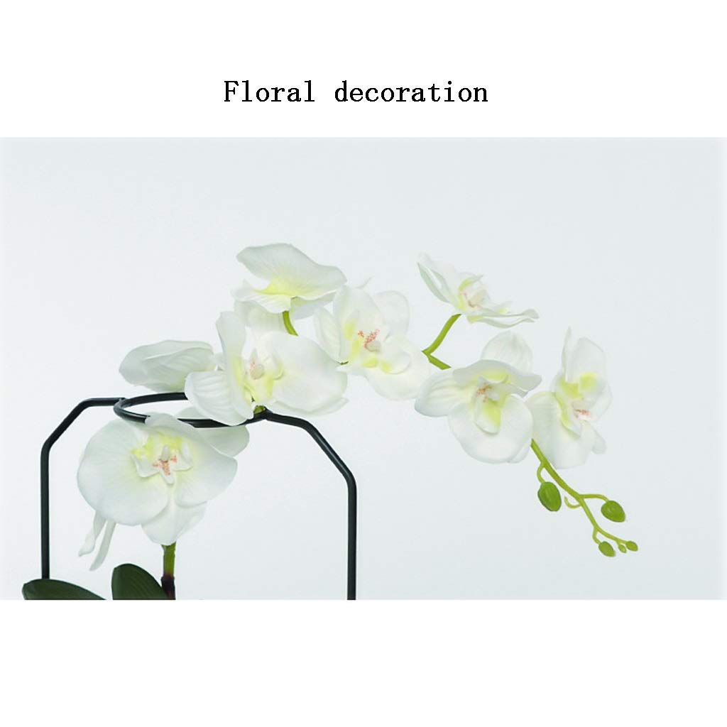 Fiori Artificiali Phalaenopsis Artificiali con Composizione in Vaso Bonsai per casa Soggiorno Ufficio, Orchidea Bonsai Fiori Finti Fiori Finti