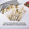 Amazon.com: Gold Kitchen Utensils Set, 12 PCS Brass Matte Serving ...