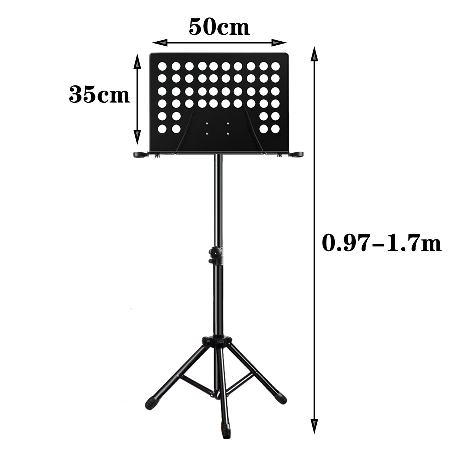 HJXGQJM Atril para Partitura Plegable Portátil Musica Metalico Soporte De Ajustables, La Orquesta De Soporte De Música Profesional Es Portátil Y Liviana,Negro con Bolsa De Transporte