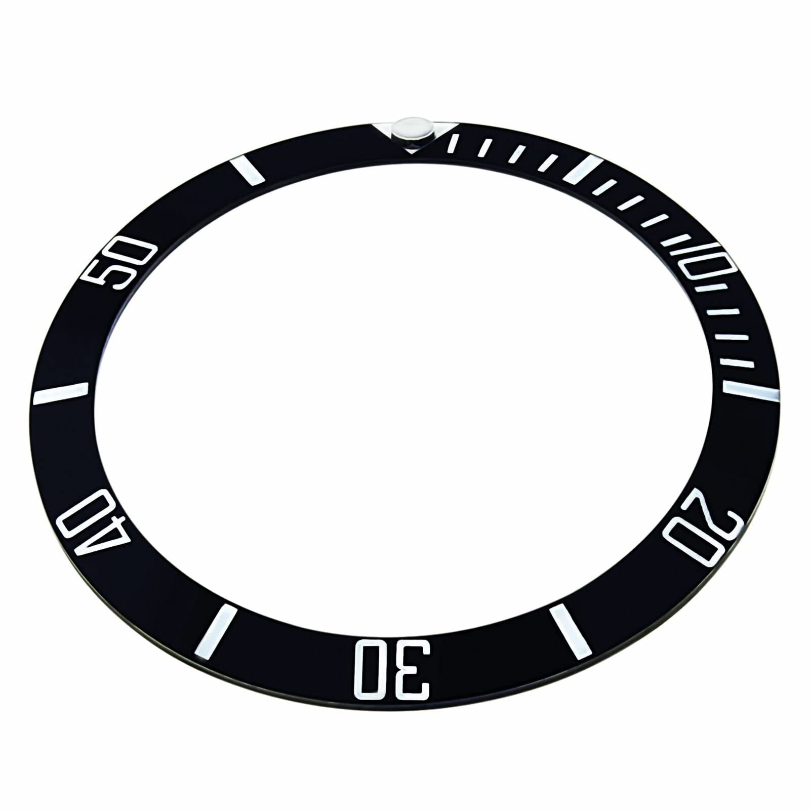Ewatchparts CERAMIC BEZEL INSERT COMPATIBLE WITH ROLEX SUBMARINER ENGRAVE NUMBER 16800 16808 16610 BLACK