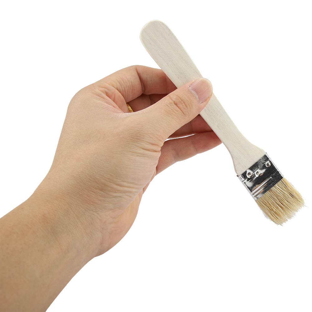 Set 2 Spazzole Da Cucina In Legno Di Faggio - Setole Di Cinghiale Per Olio, Burro, Salse - Ideali Per Griglia E Forno - Foto 9