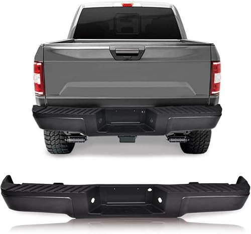 Miniatura 2 de PIT66 Parachoques trasero, compatible con Ford F-150 09-14 Conjunto completo de parachoques trasero de acero, negro