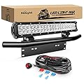 Nilight 20Inch 126W LED Light Bar Spot Flood Combo Driving Off Road with Front License Plate Mounting Bracket Wiring Harness for Trucks Pickup Car SUV ATV UTV 4x4 Van Camper, 2 Years Warranty