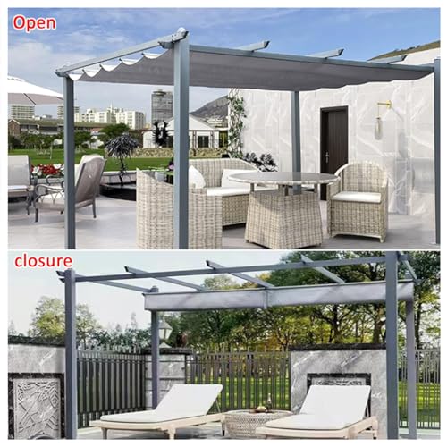 Voile d'ombrage rétractable anti-chaleur pour terrasse exposée