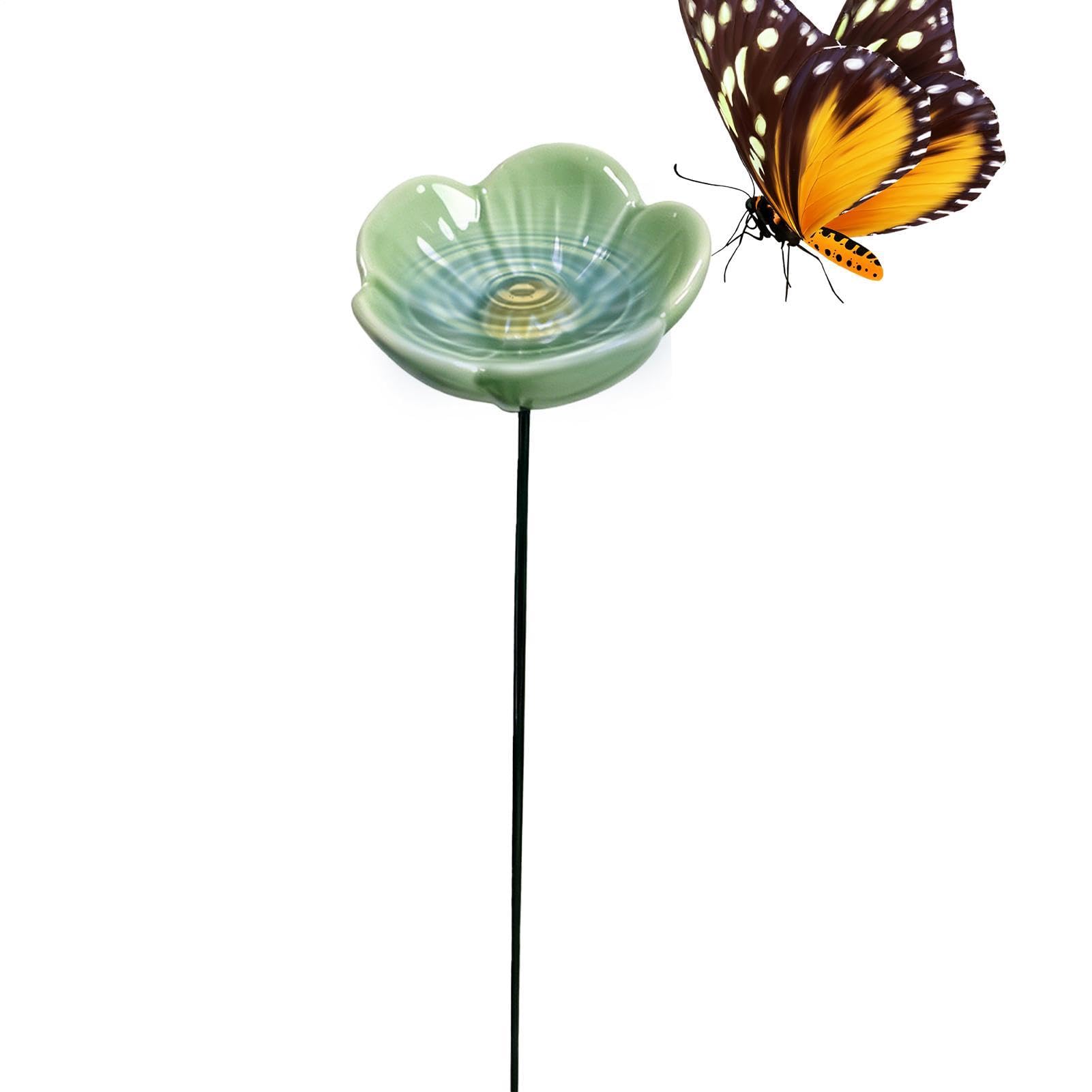 Station D'Eau Pour Abeilles À Placer Dans Le Jardin - Bol en céramique pour oiseaux abreuvoir et mangeoire,Bol Bain Et Abreuvoir À Papillons | Pour Jardin Cour Arrière Espace Extérieur Maison Patio Po