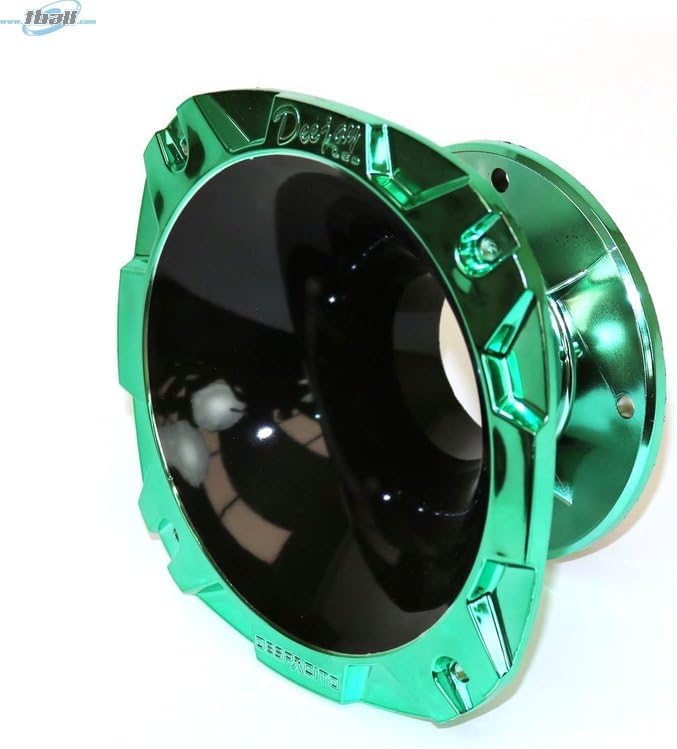 TBH2INSHORTBKGRE DJL Short 2-inch Bolt On Horn Black Green