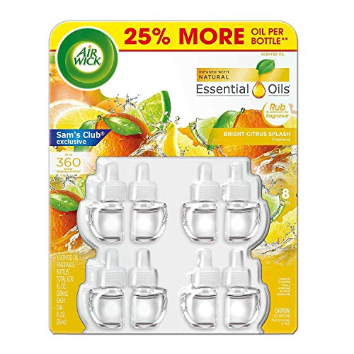 Air Wick Bright Citrus Splash Essential Scented Oils, 8 Refill Bottles - image 1