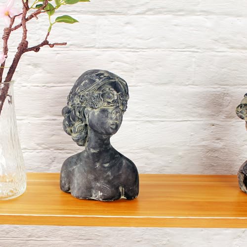 Figuras decorativas de resina con rostro femenino 7.1 in x 4.7 in miniatura 5