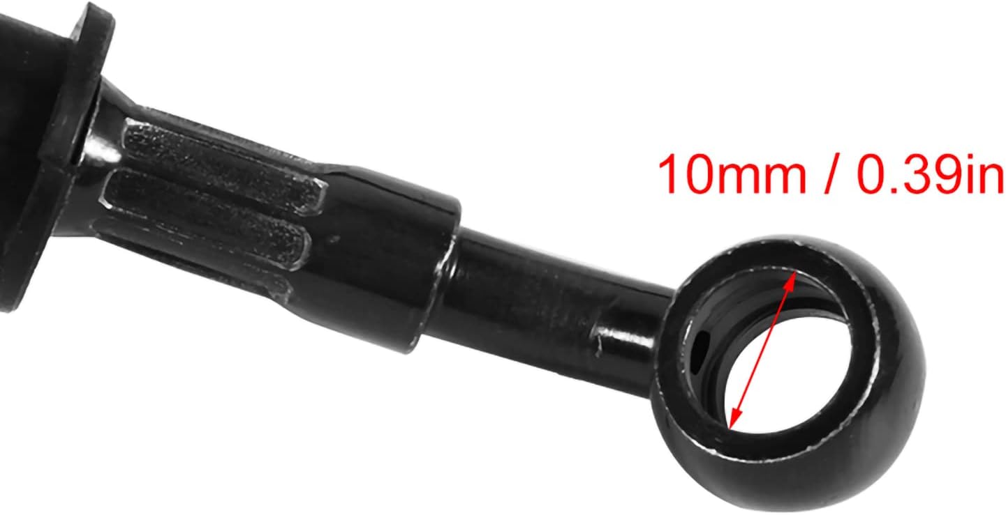 50cm -120cm Motorcycle Braided Steel Brake Clutch Oil Hoses Line Pipe for Motorcycle Pit Dirt Bike Motocross Street Bikes(1200mm-Black)