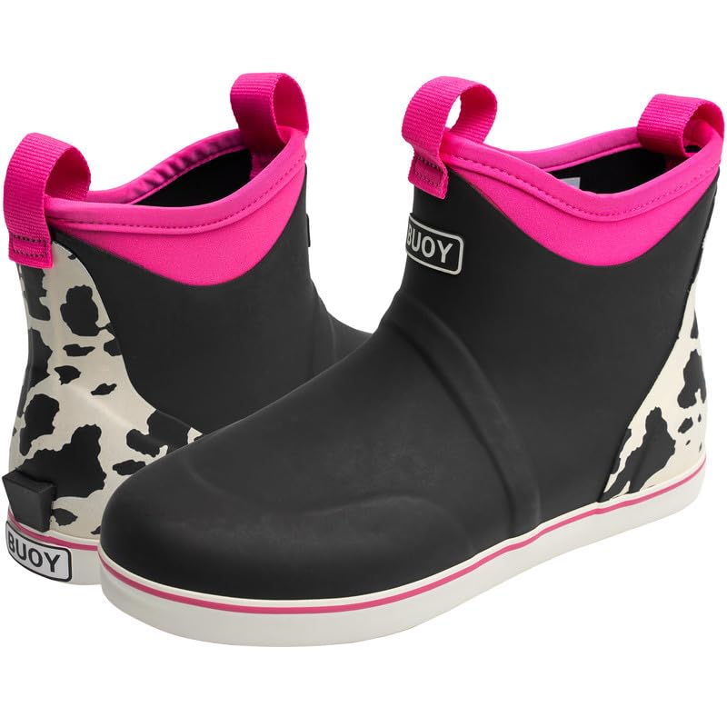 Image of Buoy Boots Women's Waterproof Ankle Rain Boots, Rubber Deck & Fishing Boots