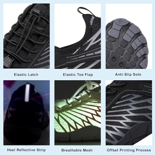 Hike Barefoot Shoes for Women Men with Wide Toe Box, Healthy & Non-Slip Breathable Barefoot Water Shoes Beach Pool Aqua Swim Surf Hiking Walking Shoes3