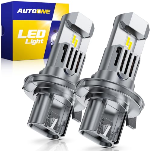 Image of AUTOONE H13 Led Bulbs, 1400% Brightness, 70000LM 6000K Cool White, 9008 Bulbs Replacement for Cars, Plug and Play (Pack of 2)