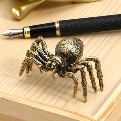 Figura decorativa araña de latón para escritorio miniatura 3