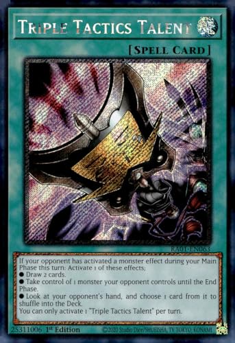 Triple Tactics Talent Platinum Secret Rare, joya de 1ª edición código RA01-EN063