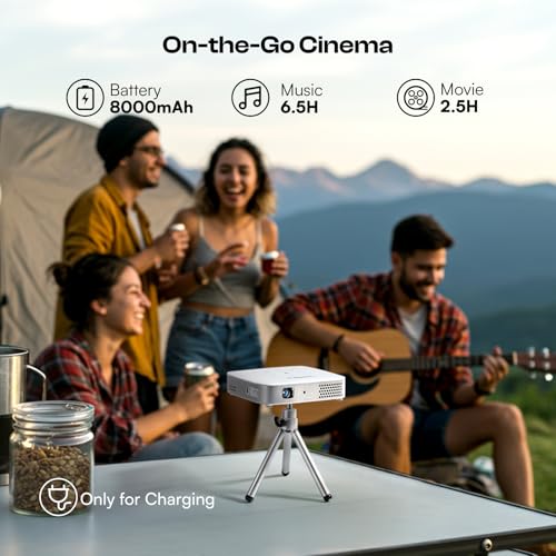 Image of Caydo M1C Art Projector for Artists, Built-in Exclusive Art Drawing App | DLP Technology, Palm-Size Design, 8000mAh Rechargeable Battery, 4K Support, 10''-100'' Projection, 30,000 Hours Lifespan
