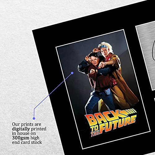 HWC Trading Back To The Future A4 Sin Marco Regalo De Visualización De Fotos De Impresión De Imagen Impresa Autógrafo Firmado Por Michael J Fox Christopher Lloyd Los Aficionados Al Cine