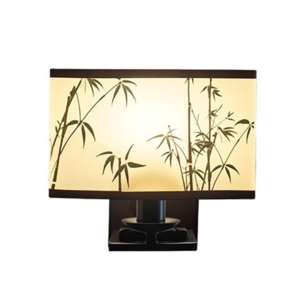 birene Wall Lamp Creative Ink Painting Pattern Decorative Lamps Living Room Tea Room Ancient Style Wall Lamp