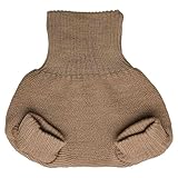 EcoAble Merino Wool Diaper Cover – Organic Overnight Knit Cover | Breathable Natural Fiber | Ideal for Fitted Cloth Diapers (EU86-92, Caramel)
