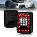 AmeriLite Smoke LED Tail Lights for Jeep Wrangler - Passenger and Driver Side (Pair)