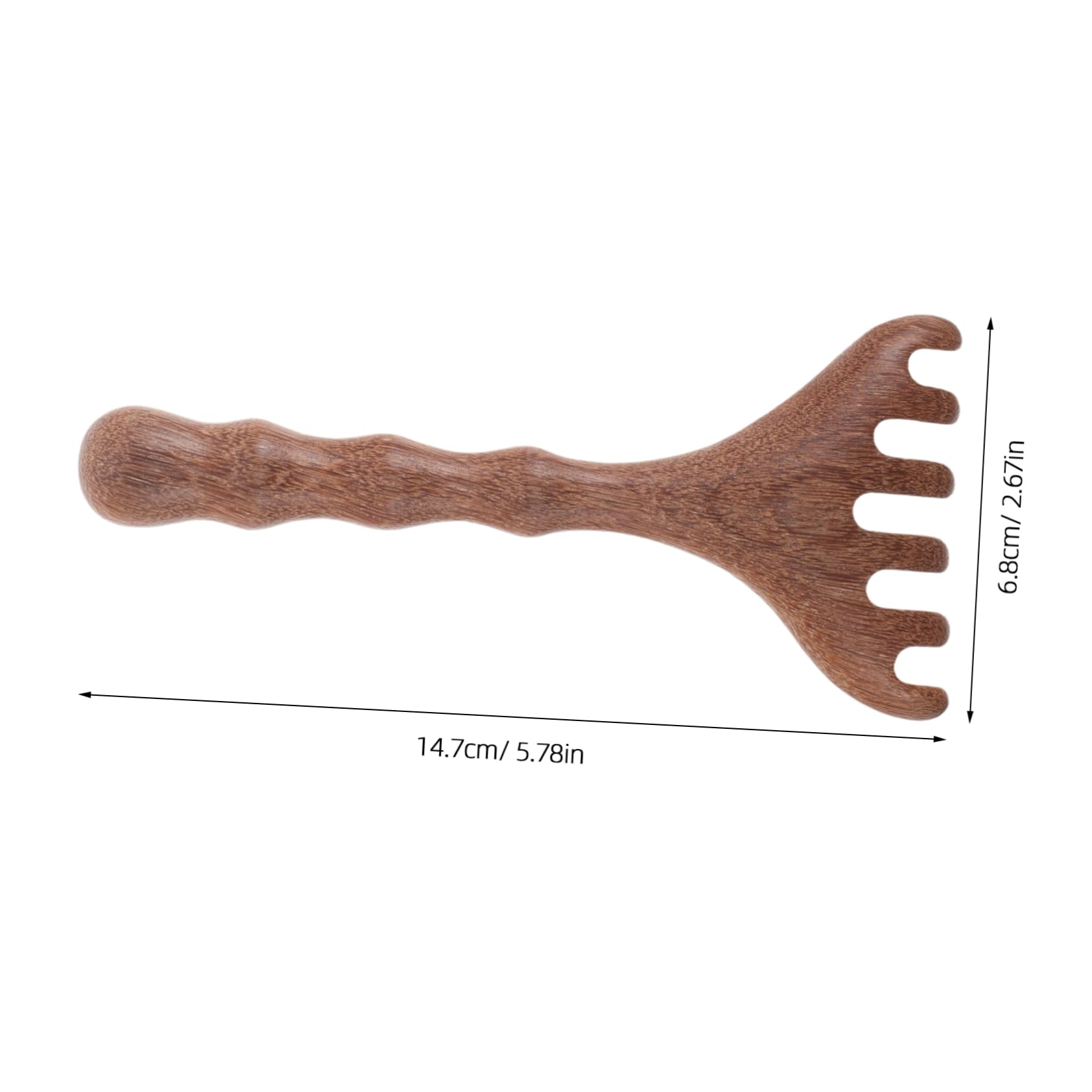 TOVINANNA 2Pcs Massage Comb Antler Shaped Scalp Massager for Deep Tissue Relaxation Durable Wood Hair Scratcher for Neck and Head Therapy for Relief