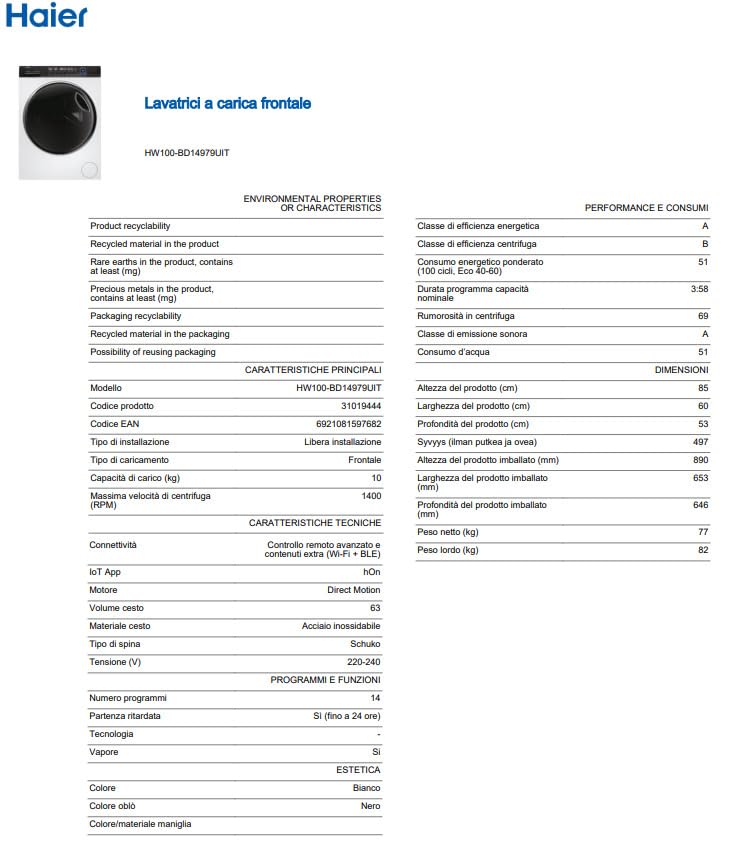 Asciugatrice Haier I-Pro 7 Pompa Calore 9 Kg A+++ - I-Refresh, Luce, Griglia Scarpe - Foto 8