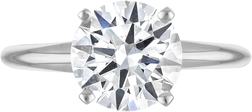 IGI Certified Women's Engagement Rings, 1.0-4.0 Carat Solitaire Rings for Women, Stunning Lab Grown Diamond Solitaire in Classic 14K Gold Setting, Premium Jewelry Collection - Image 2